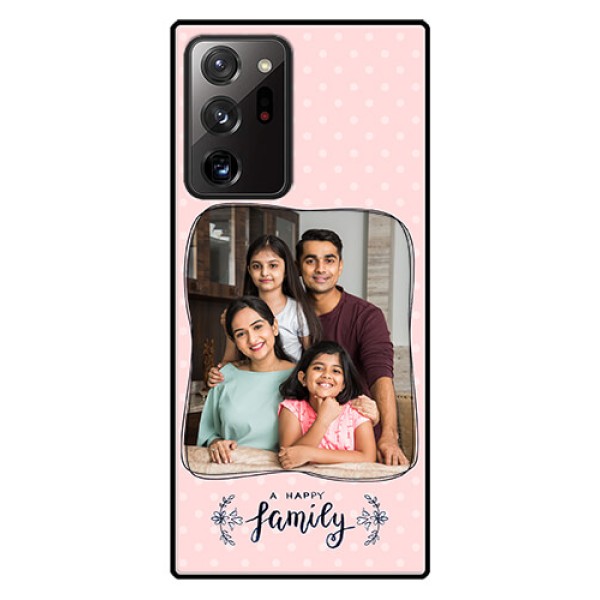 Galaxy Note 20 Ultra Custom Glass Phone Case  - Family with Dots Design