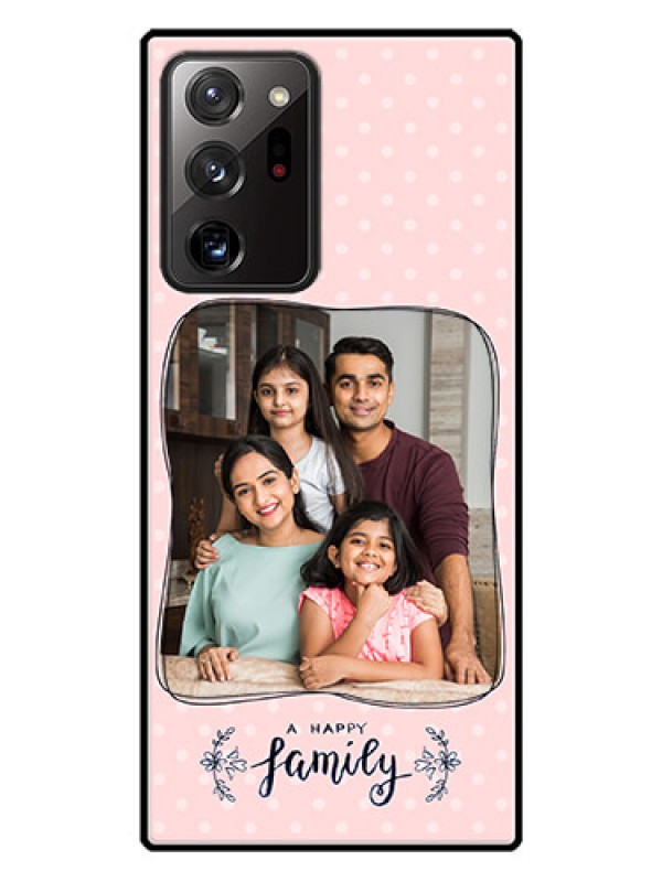 Custom Galaxy Note 20 Ultra Custom Glass Phone Case  - Family with Dots Design