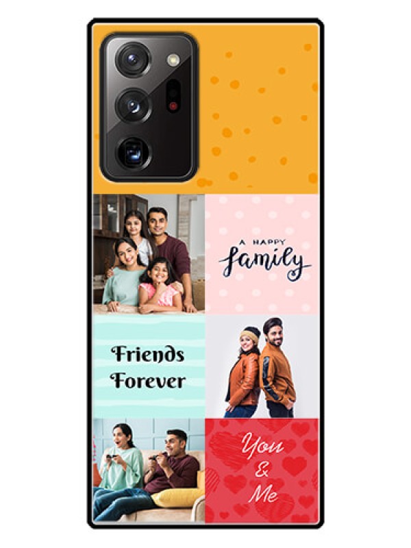 Custom Galaxy Note 20 Ultra Personalized Glass Phone Case  - Images with Quotes Design