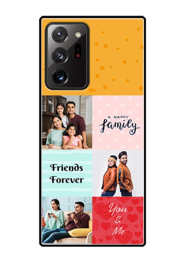 Galaxy Note 20 Ultra Personalized Glass Phone Case  - Images with Quotes Design