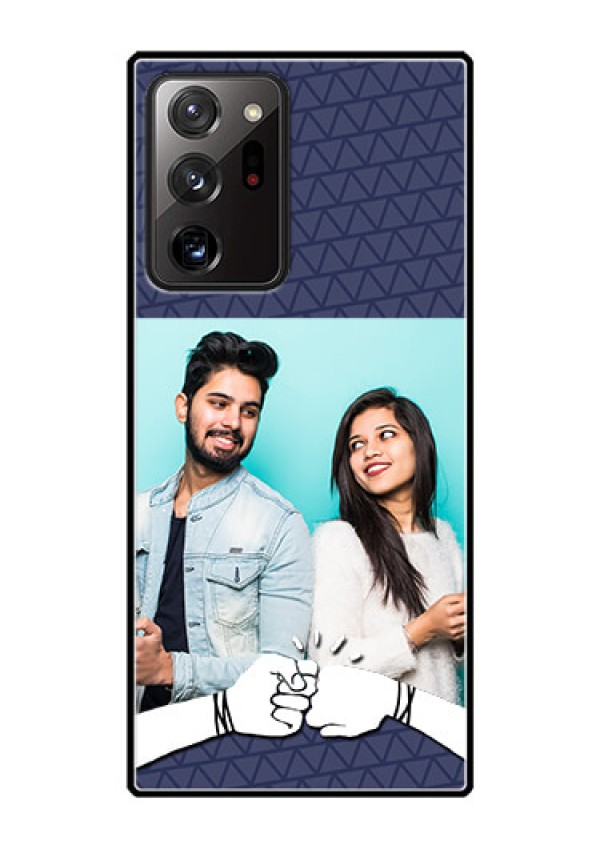 Galaxy Note 20 Ultra Photo Printing on Glass Case  - with Best Friends Design  