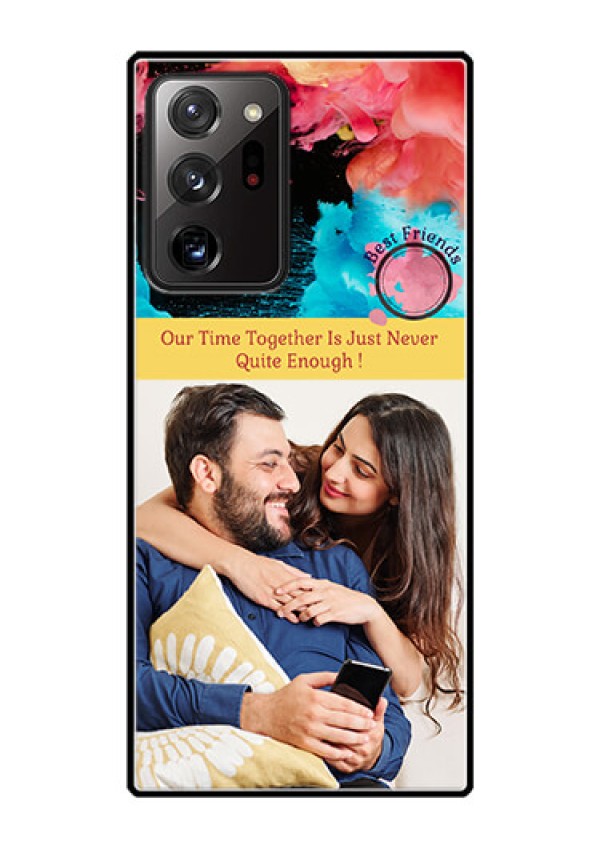 Galaxy Note 20 Ultra Custom Glass Mobile Case  - Quote with Acrylic Painting Design