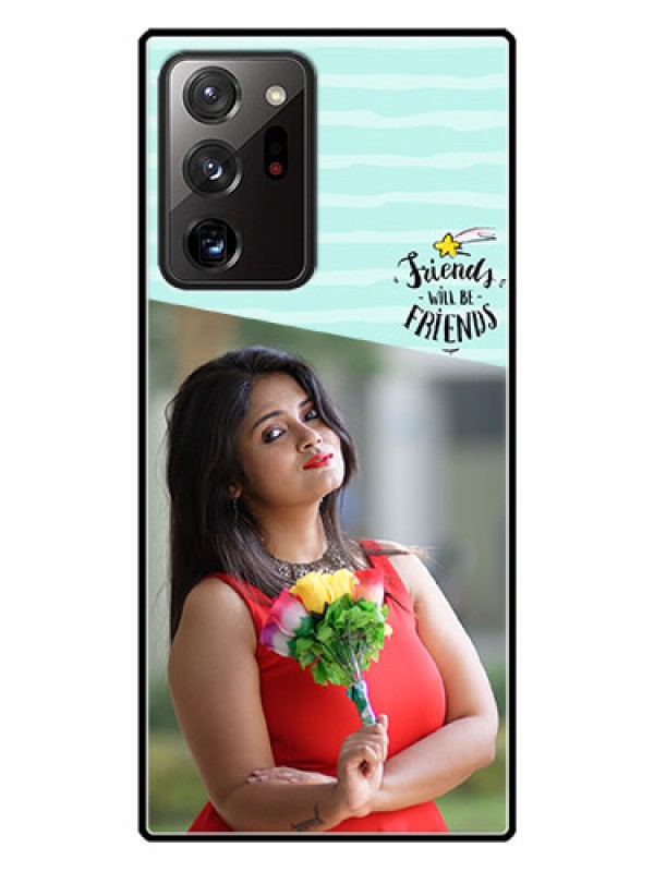 Custom Galaxy Note 20 Ultra Custom Glass Phone Case  - Friends Picture Icon Design