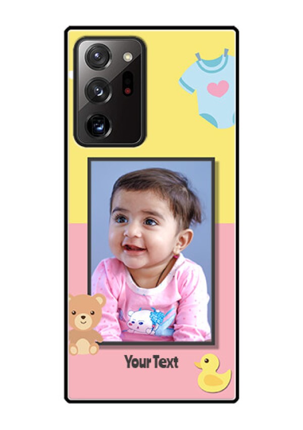 Galaxy Note 20 Ultra Photo Printing on Glass Case  - Kids 2 Color Design