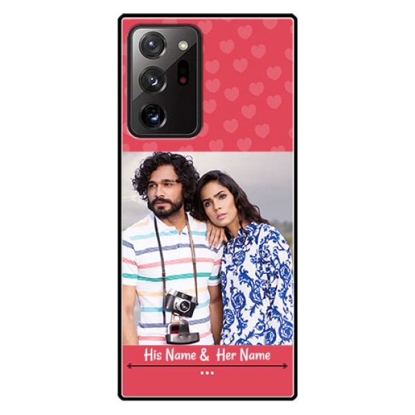 Galaxy Note 20 Ultra Photo Printing on Glass Case  - Simple Love Design