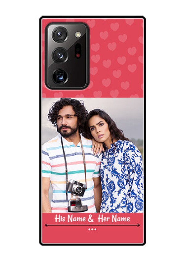 Galaxy Note 20 Ultra Photo Printing on Glass Case  - Simple Love Design