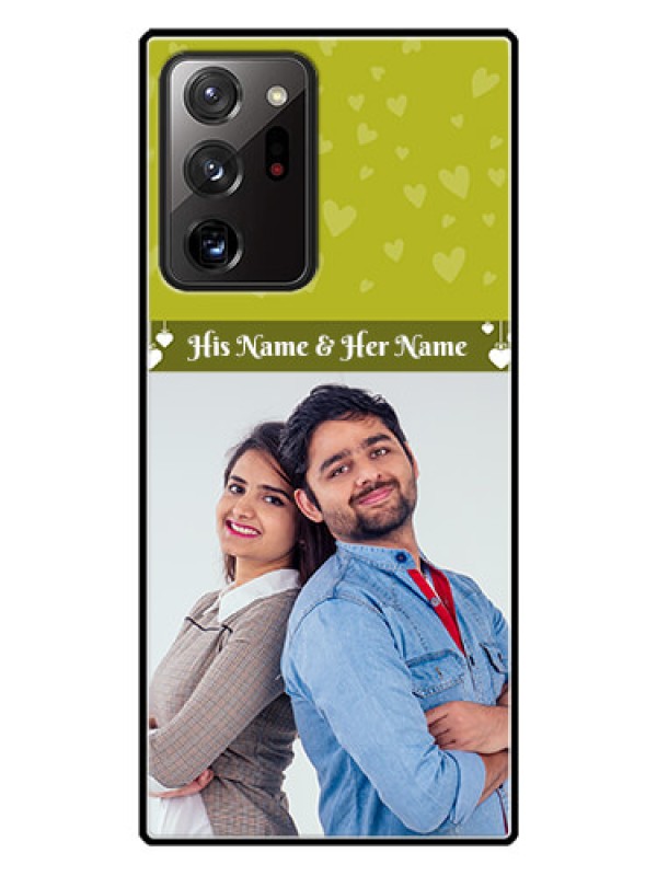 Custom Galaxy Note 20 Ultra Custom Glass Phone Case  - You & Me Heart Design