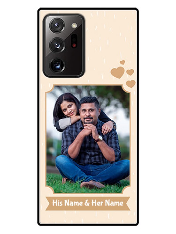 Custom Galaxy Note 20 Ultra Custom Glass Phone Case  - with confetti love design 