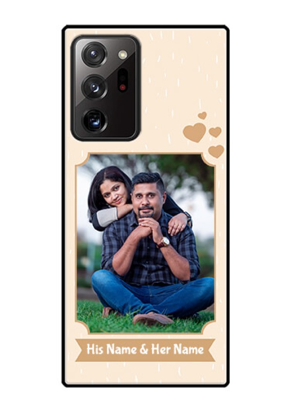 Galaxy Note 20 Ultra Custom Glass Phone Case  - with confetti love design 