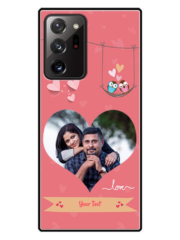 Custom Galaxy Note 20 Ultra Personalized Glass Phone Case  - Peach Color Love Design 
