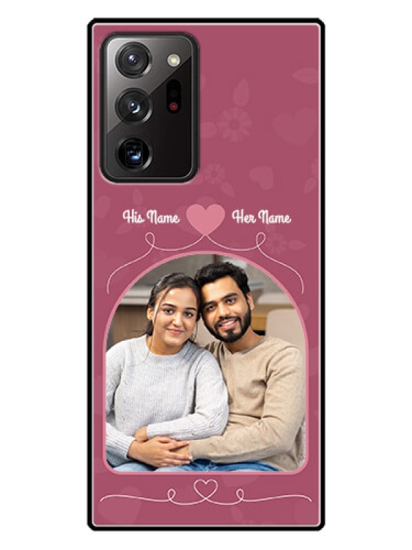 Custom Galaxy Note 20 Ultra Photo Printing on Glass Case  - Love Floral Design