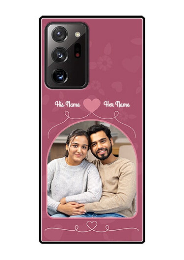 Galaxy Note 20 Ultra Photo Printing on Glass Case  - Love Floral Design