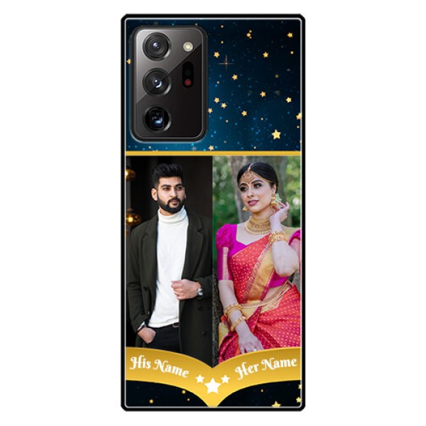 Galaxy Note 20 Ultra Custom Glass Phone Case  - Galaxy Stars Backdrop Design
