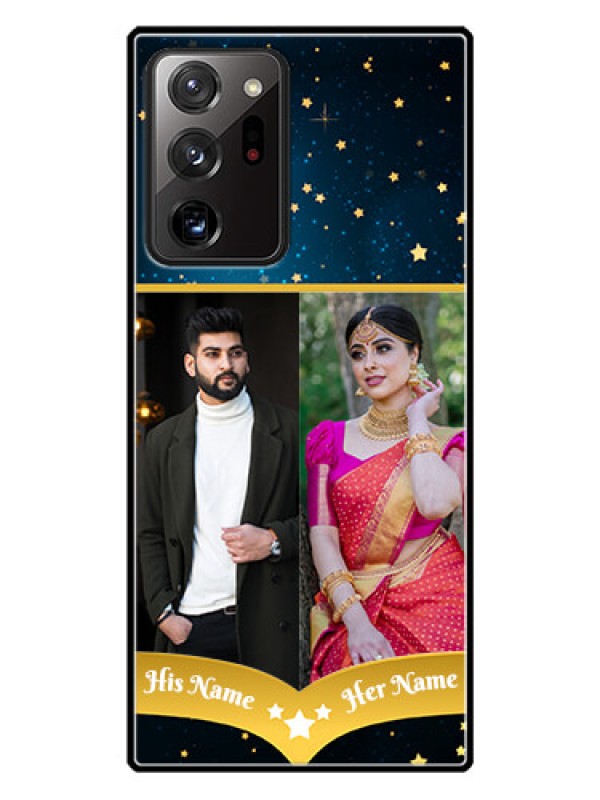 Custom Galaxy Note 20 Ultra Custom Glass Phone Case  - Galaxy Stars Backdrop Design