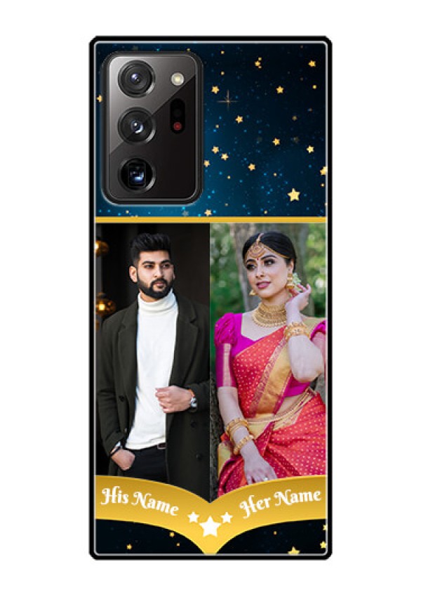 Galaxy Note 20 Ultra Custom Glass Phone Case  - Galaxy Stars Backdrop Design