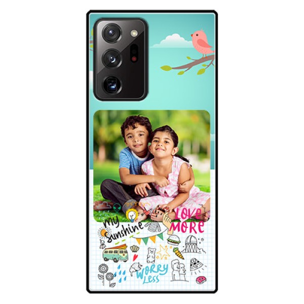 Galaxy Note 20 Ultra Photo Printing on Glass Case  - Doodle love Design