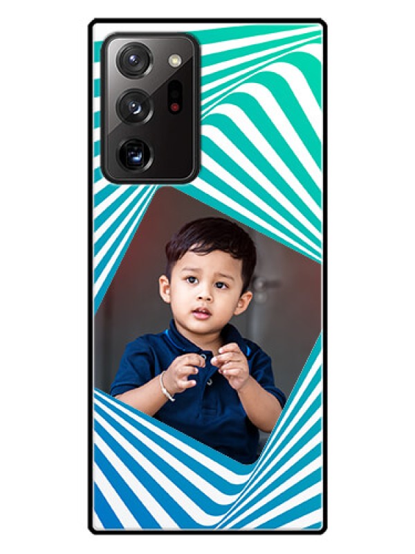 Custom Galaxy Note 20 Ultra Personalized Glass Phone Case  - Abstract Spiral Design