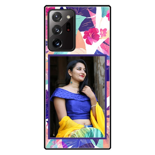 Galaxy Note 20 Ultra Custom Glass Mobile Case - Abstract Floral Design Galaxy Note 20 Ultra Custom Glass Mobile Case - Abstract Floral Design