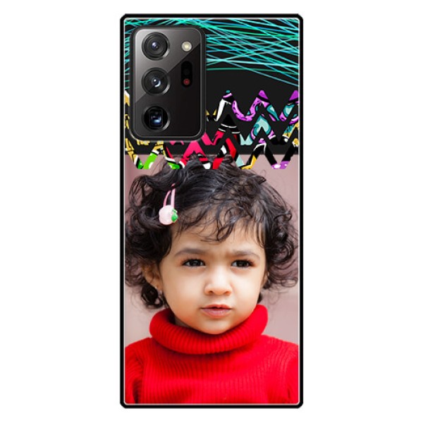 Galaxy Note 20 Ultra Personalized Glass Phone Case  - Neon Abstract Design