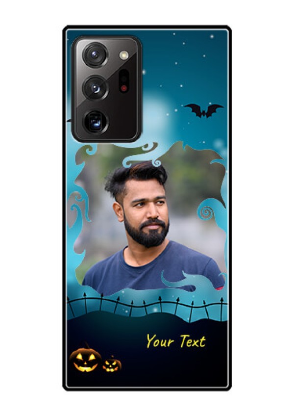 Galaxy Note 20 Ultra Custom Glass Phone Case  - Halloween frame design