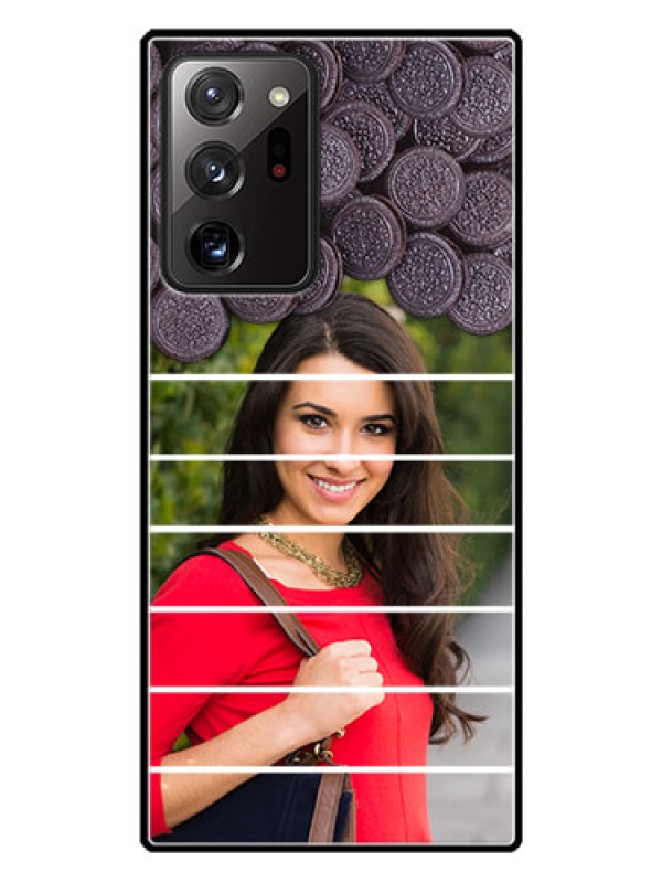 Custom Galaxy Note 20 Ultra Custom Glass Phone Case  - with Oreo Biscuit Design