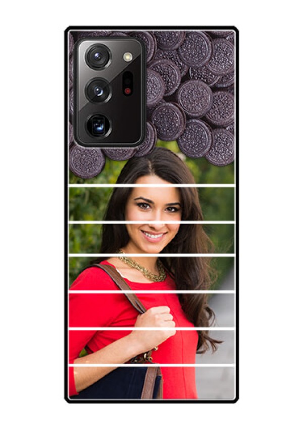 Galaxy Note 20 Ultra Custom Glass Phone Case  - with Oreo Biscuit Design