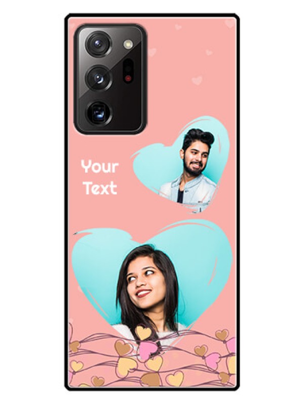 Custom Galaxy Note 20 Ultra Custom Glass Mobile Case  - Love Doodle Design