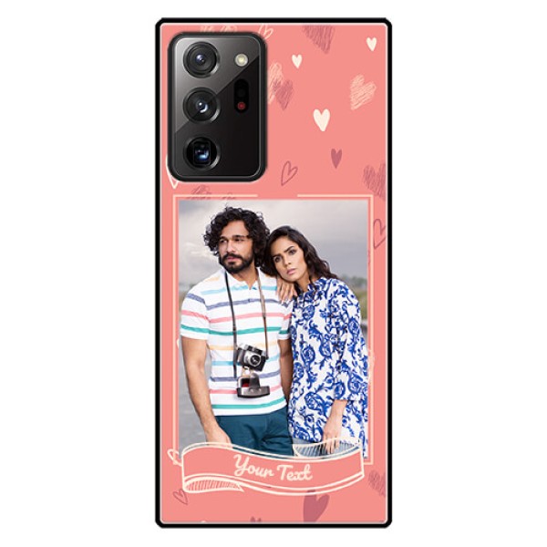 Galaxy Note 20 Ultra Custom Glass Phone Case  - Love doodle art Design