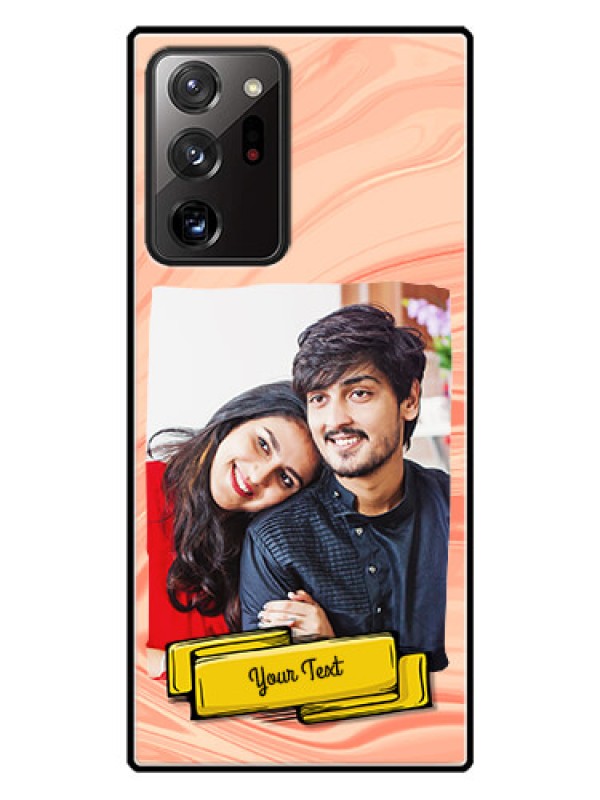 Custom Galaxy Note 20 Ultra Personalized Glass Phone Case  - Marble Texture Design