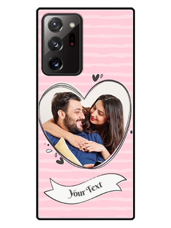 Custom Galaxy Note 20 Ultra Custom Glass Phone Case  - Vintage Heart Design