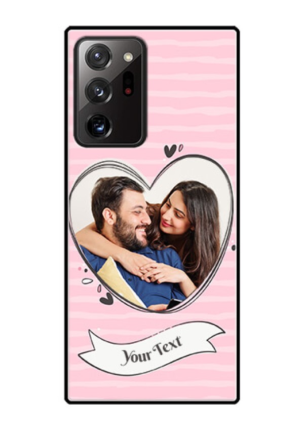 Galaxy Note 20 Ultra Custom Glass Phone Case  - Vintage Heart Design
