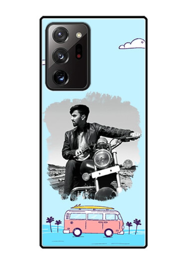 Galaxy Note 20 Ultra Photo Printing on Glass Case  - Travel & Adventure Design