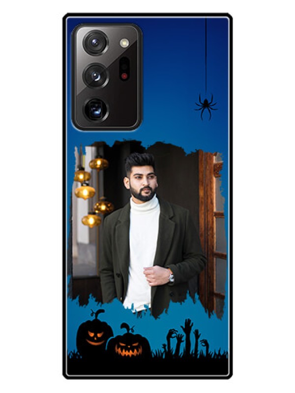 Custom Galaxy Note 20 Ultra Photo Printing on Glass Case  - with pro Halloween design 