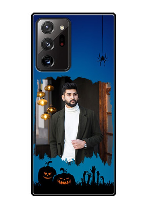 Galaxy Note 20 Ultra Photo Printing on Glass Case  - with pro Halloween design 