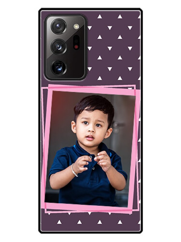 Custom Galaxy Note 20 Ultra Custom Glass Mobile Case  - Triangle Pattern Dotted Design