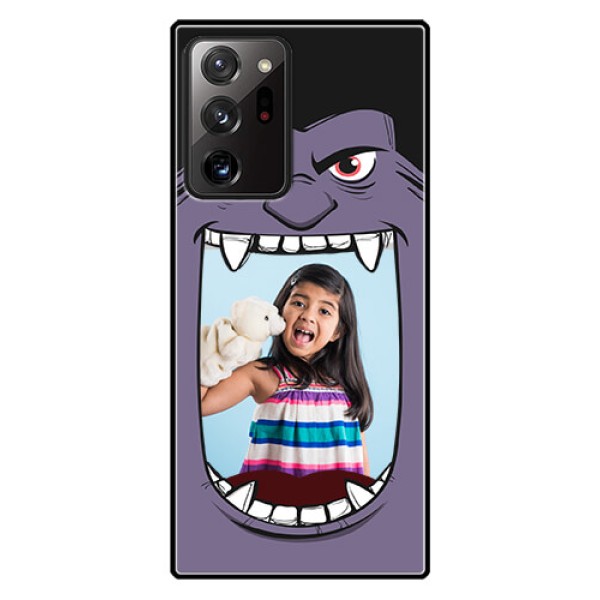 Galaxy Note 20 Ultra Custom Glass Phone Case - Angry Monster Design Galaxy Note 20 Ultra Custom Glass Phone Case - Angry Monster Design