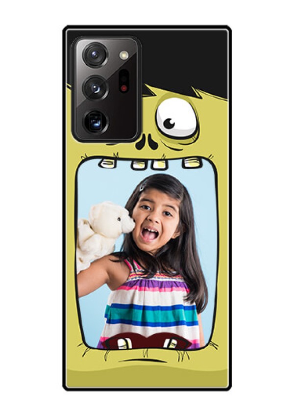 Galaxy Note 20 Ultra Personalized Glass Phone Case  - Cartoon monster back case Design