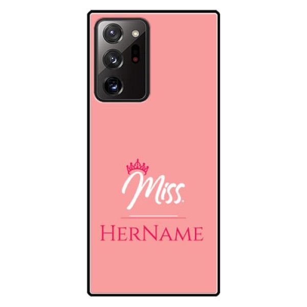 Galaxy Note 20 Ultra Custom Glass Phone Case Mrs with Name