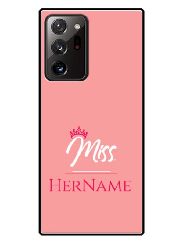 Custom Galaxy Note 20 Ultra Custom Glass Phone Case Mrs with Name