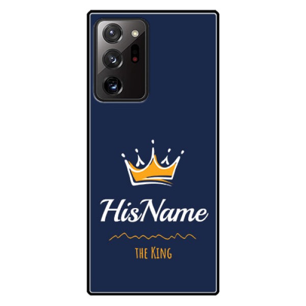 Galaxy Note 20 Ultra Glass Phone Case King with Name