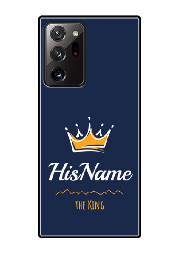 Galaxy Note 20 Ultra Glass Phone Case King with Name