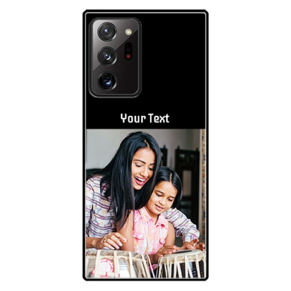 Galaxy Note 20 Ultra Photo with Name on Glass Phone Case