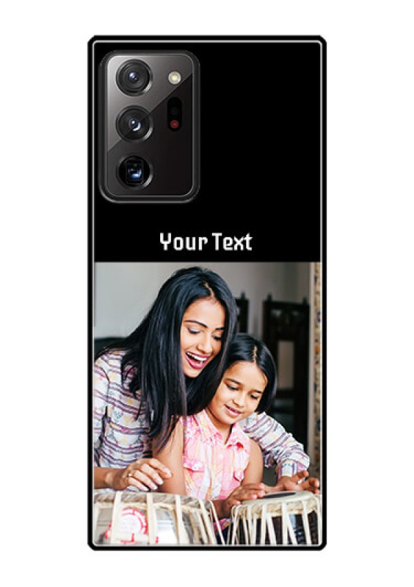 Galaxy Note 20 Ultra Photo with Name on Glass Phone Case