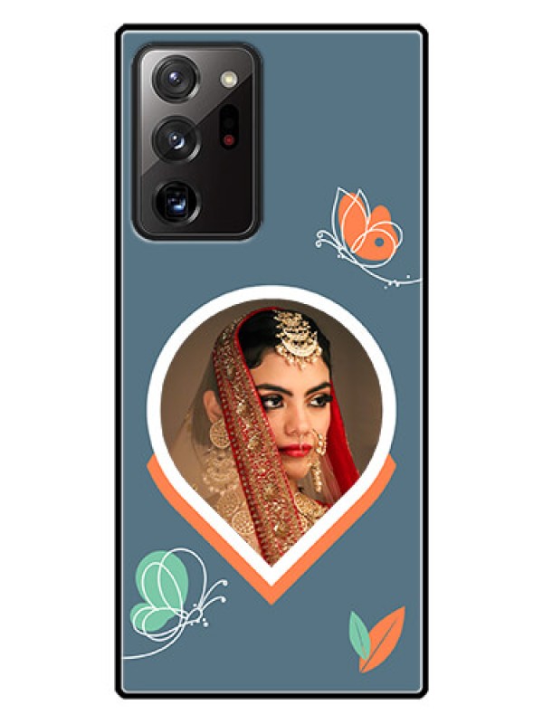 Custom Galaxy Note 20 Ultra Custom Glass Mobile Case - Droplet Butterflies Design