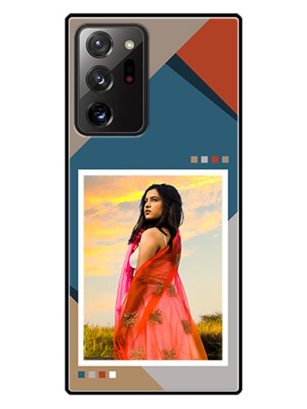 Custom Galaxy Note 20 Ultra Personalized Glass Phone Case - Retro color pallet Design