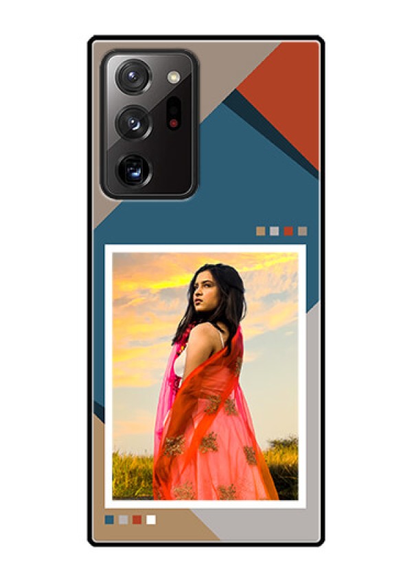 Galaxy Note 20 Ultra Personalized Glass Phone Case - Retro color pallet Design