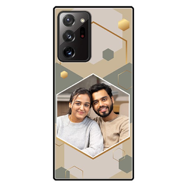 Galaxy Note 20 Ultra Photo Printing on Glass Case - Stylish Hexagon Pattern Design Galaxy Note 20 Ultra Photo Printing on Glass Case - Stylish Hexagon Pattern Design