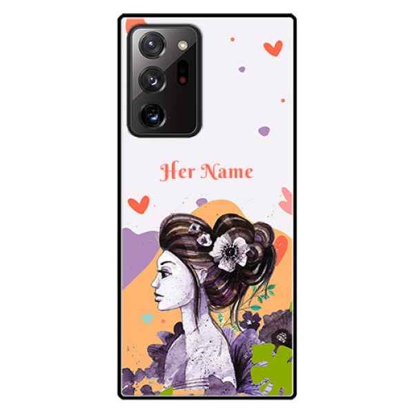 Galaxy Note 20 Ultra Personalized Glass Phone Case - Woman And Nature Design Galaxy Note 20 Ultra Personalized Glass Phone Case - Woman And Nature Design