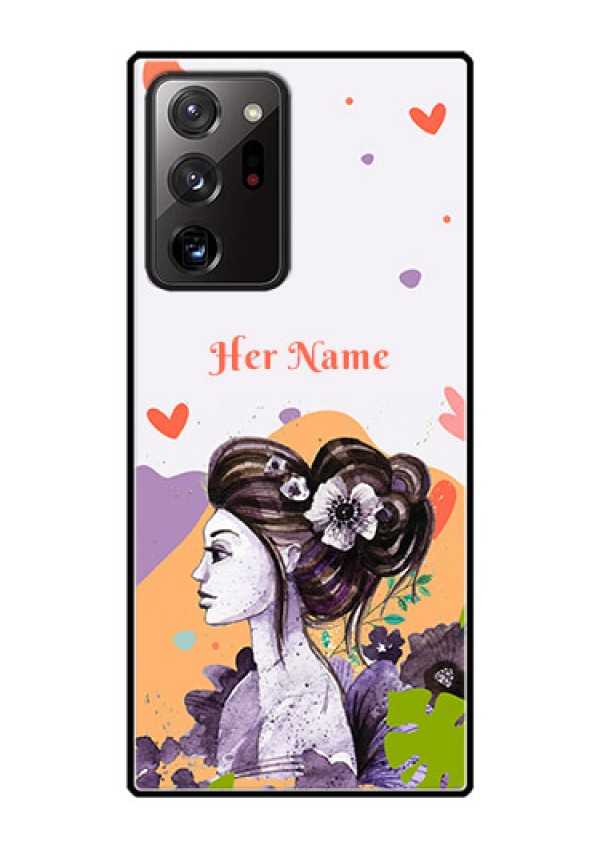 Galaxy Note 20 Ultra Personalized Glass Phone Case - Woman And Nature Design