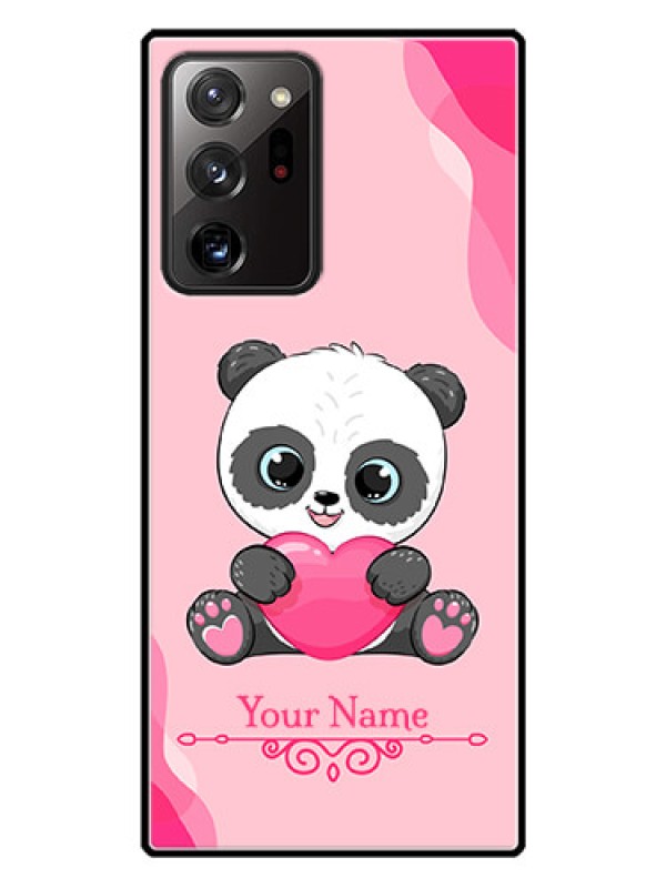 Custom Galaxy Note 20 Ultra Custom Glass Mobile Case - Cute Panda Design